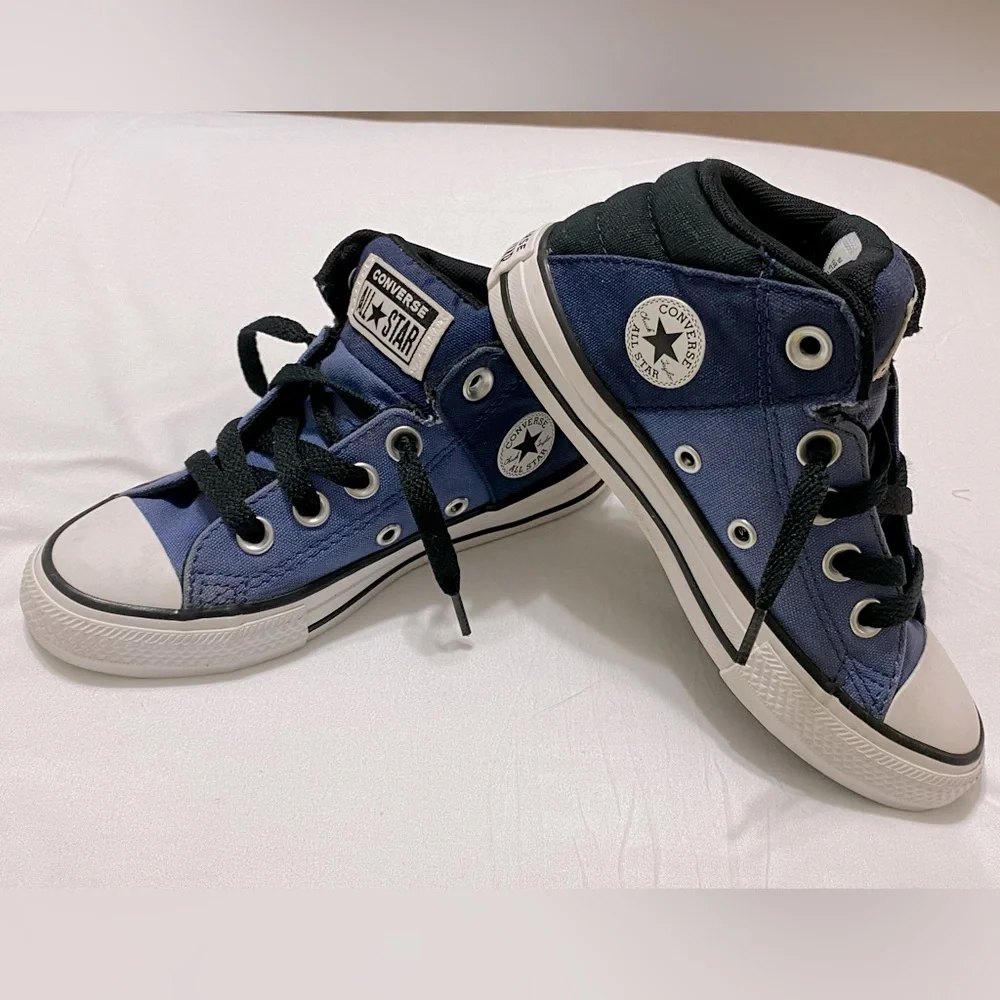 Converse Shoes Sneakers Chuck Taylor All Star Kids Junior 12 Unisex black blue